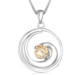 Hochwertige Weibliche Platin-Titan-Halskette Mit Diamant