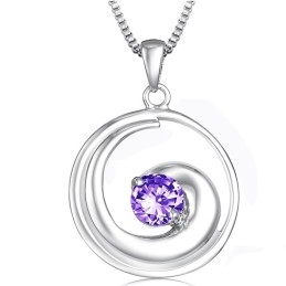Hochwertige Weibliche Platin-Titan-Halskette Mit Diamant