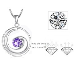 Hochwertige Weibliche Platin-Titan-Halskette Mit Diamant