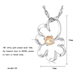 Große Auswahl An Weiblichen Lila Platin Plating Titan Halskette Mit Diamant