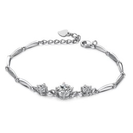 Stabile Qualität Weibliche Platin Beschichtung Titan Armband Mit Diamant