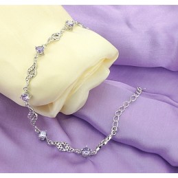 Ausgezeichnete Qualität Weibliche Hohl Platin Überzogen Titan Armband Mit Diamant
