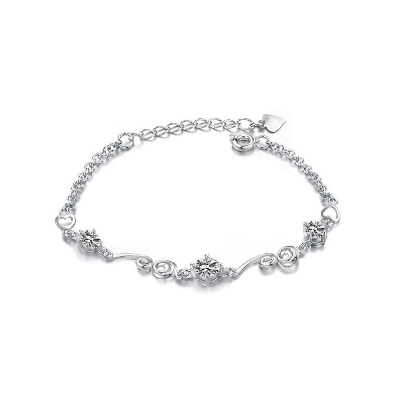 Hochwertiges Weibliches Lila iertes Titanarmband Mit Diamant