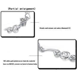 Hochwertiges Weibliches Lila iertes Titanarmband Mit Diamant
