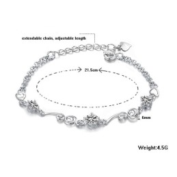 Hochwertiges Weibliches Lila iertes Titanarmband Mit Diamant
