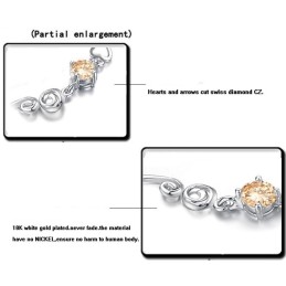 Hochwertiges Weibliches Lila iertes Titanarmband Mit Diamant