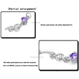 Hochwertiges Weibliches Lila iertes Titanarmband Mit Diamant
