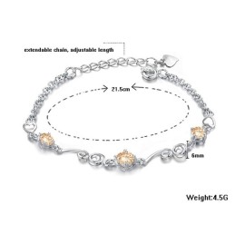 Qualität Und Quantität Gesichert Weibliche Platin Plating Titan Armband Mit Strass