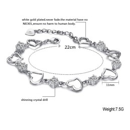 Die Königin Der Qualität Weibliches Sweetheart iertes Titanarmband Mit Diamant
