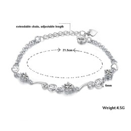Stabile Qualität Weibliche Platin Beschichtung Titan Armband Mit Strass