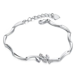 Weltweit Bekanntes Damenarmband Aus Platiniertem Titan Mit Diamant