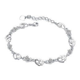 Langlebig Im Gebrauch Weibliches Platin-Titan-Armband Mit Diamant