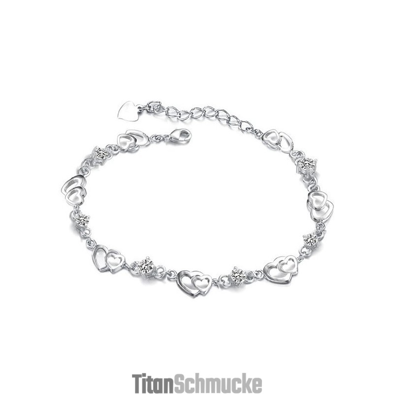Langlebig Im Gebrauch Weibliches Platin-Titan-Armband Mit Diamant Langlebig Im Gebrauch Weibliches Platin-Titan-Armband Mit Diamant