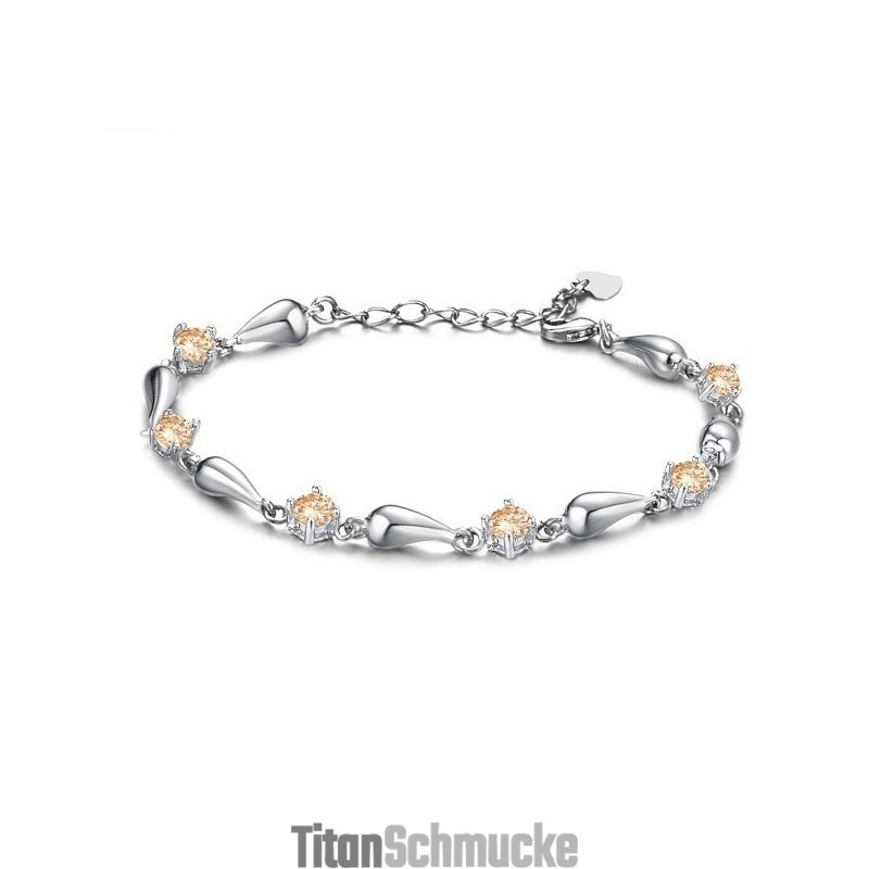Ausgezeichnete Qualität Weibliche Wassertropfen Platin Beschichtung Titan Armband Mit Diamant Ausgezeichnete Qualität Weibliche Wassertropfen Platin Beschichtung Titan Armband Mit Diamant