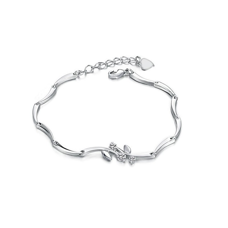 Qualität Und Quantität Gesichert Weibliche Platin Plating Titan Armband Mit Diamant