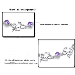 Hochwertiges Damenarmband Aus iertem Titan In Kleeblattform