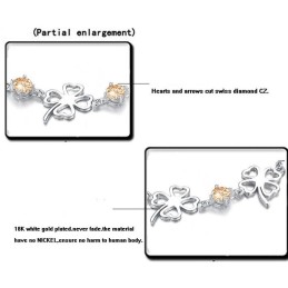 Hochwertiges Damenarmband Aus iertem Titan In Kleeblattform
