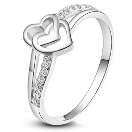 Ausgezeichnete Qualität Weiblicher Sweetheart Platinierter Titanring