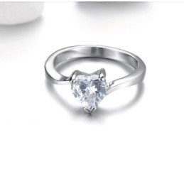 Die Königin Der Qualität Weibliche Sweetheart Platinierter Titanring Mit Strass