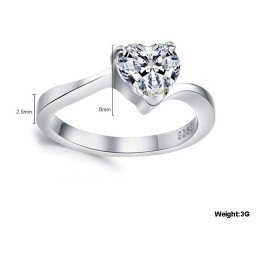 Die Königin Der Qualität Weibliche Sweetheart Platinierter Titanring Mit Strass