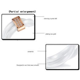 Stabiler Qualitäts-Trizyklischer Wolframkeramikring Mit Strass