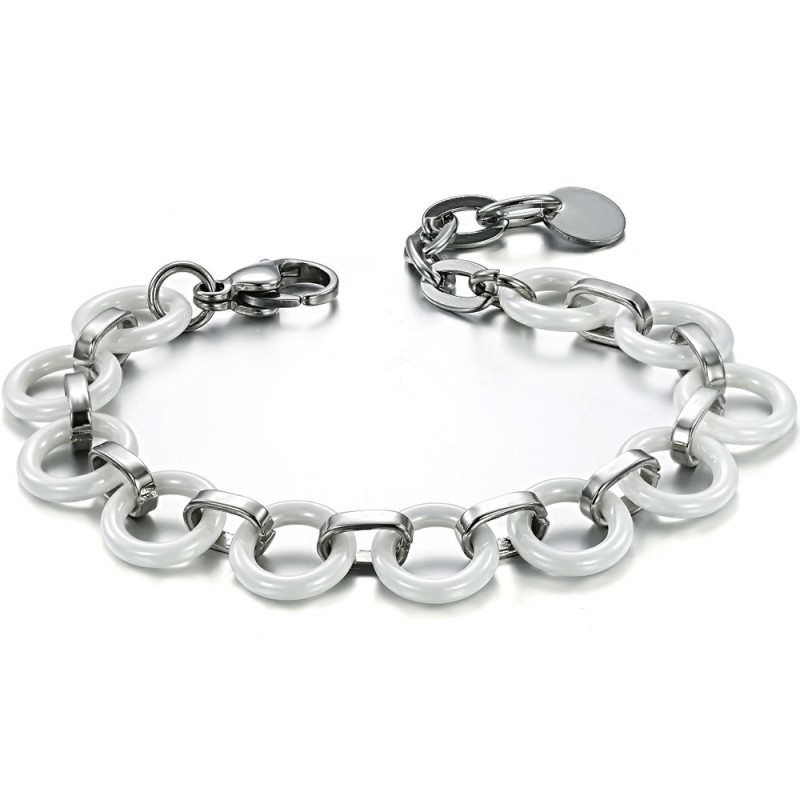 Die Königin Der Qualität Damenarmband Aus Weißem Wolframkeramik