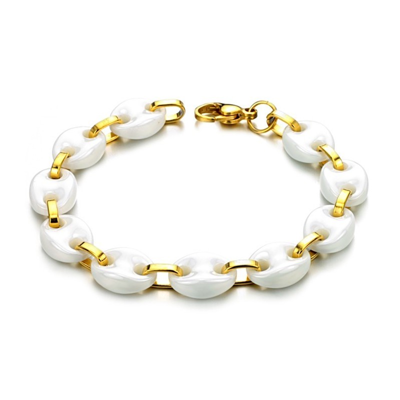 Stabile Qualität Weibliches Weißes Wolfram-Keramik-Armband Stabile Qualität Weibliches Weißes Wolfram-Keramik-Armband