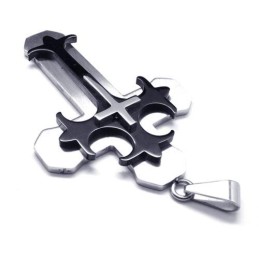 Mode Herren Titan Kreuz Anhänger - Free Chian