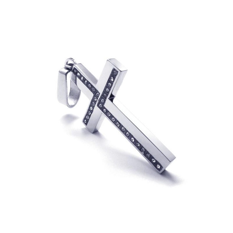 Mode Herren Kreuz Titan Anhänger - Free Chian