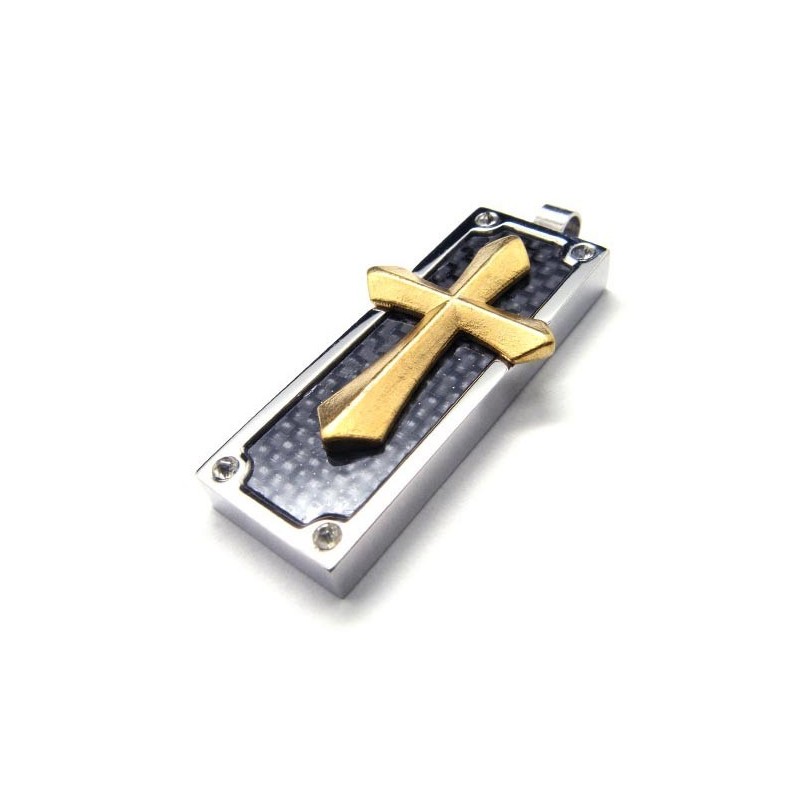 Mode Herren Titan Kreuz Anhänger - Free Chian