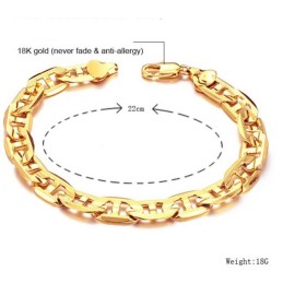 Große Auswahl An Männlichen G-Schriftarten 18 Karat Vergoldetes Armband