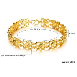 Hochwertiges, 18 Karat Vergoldetes Damen-Sweetheart-Armband