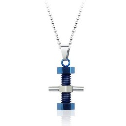 Klassischer Herren-Anhänger Aus Titan In Maschinenschraubenform – Kostenlose Kette