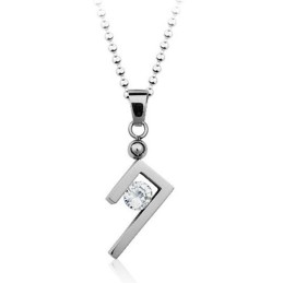 Schlichter Und Stilvoller metallisch grau-Titan-Anhänger – Kostenlose Kette