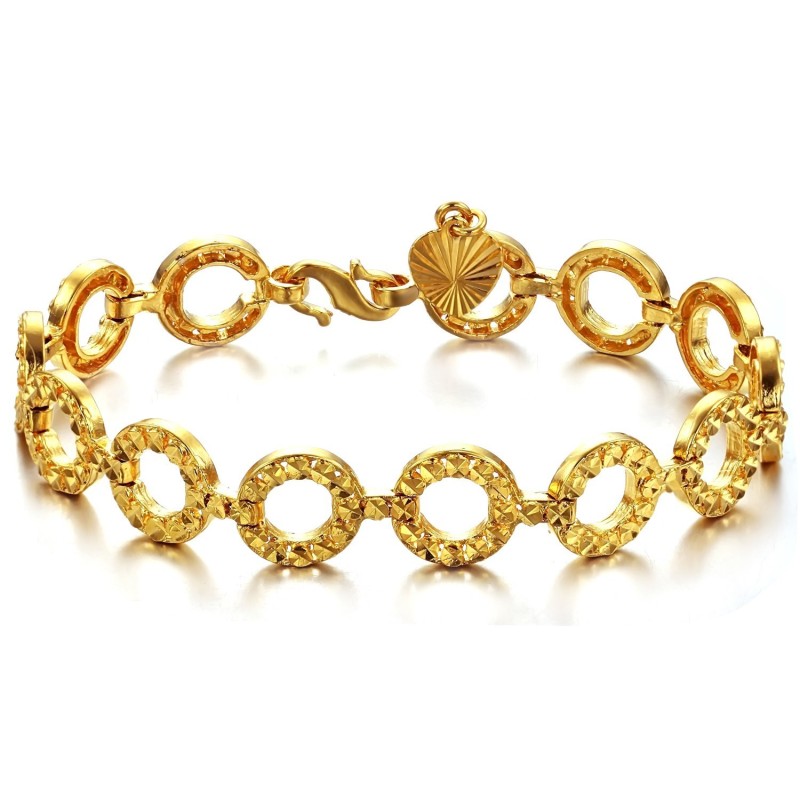 Stabiles Qualitätsarmband Aus 18 Karat Vergoldetem Damenarmband Stabiles Qualitätsarmband Aus 18 Karat Vergoldetem Damenarmband