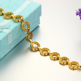 Stabiles Qualitätsarmband Aus 18 Karat Vergoldetem Damenarmband