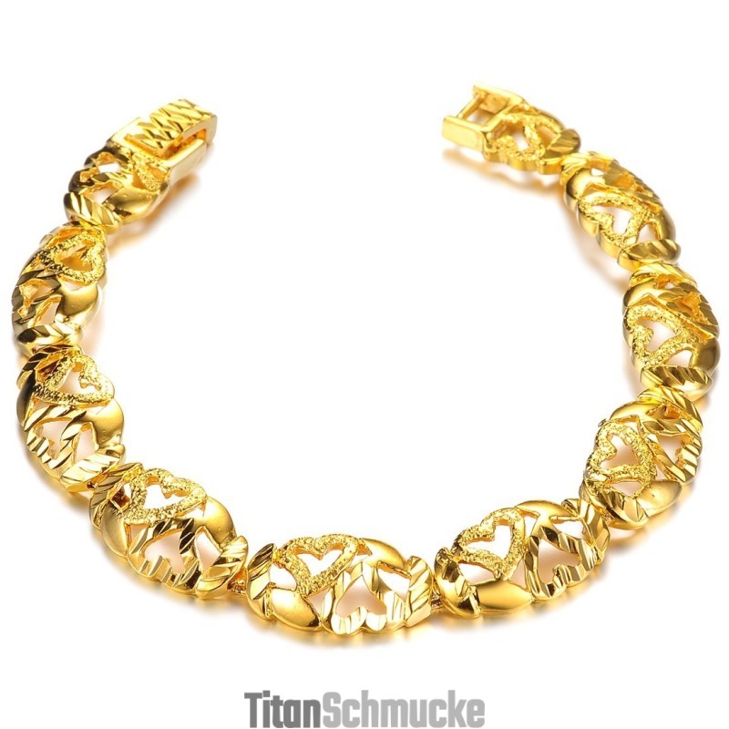 Reliable Reputation Damen-Armband Mit 18 Karat Vergoldetem Herz