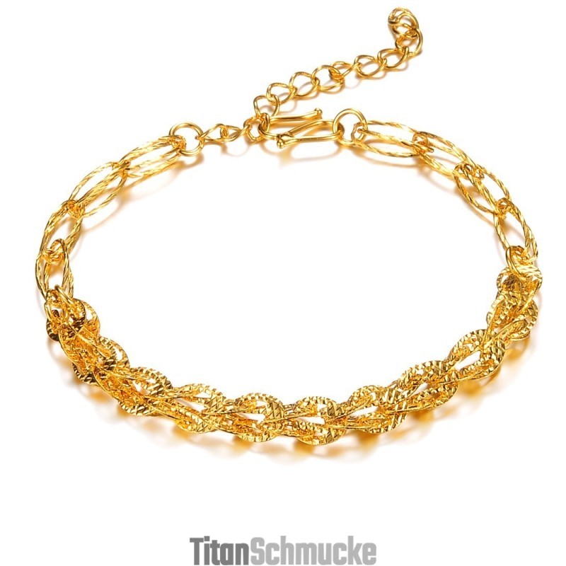Qualität Und Quantität Garantiert, 18 Karat Vergoldetes Damenarmband Qualität Und Quantität Garantiert, 18 Karat Vergoldetes Damenarmband