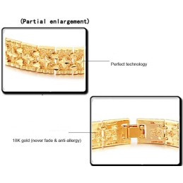 Weltweit Bekanntes, 18 Karat Vergoldetes Armband Mit Sternmuster Für Männer