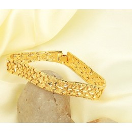 Weltweit Bekanntes, 18 Karat Vergoldetes Armband Mit Sternmuster Für Männer