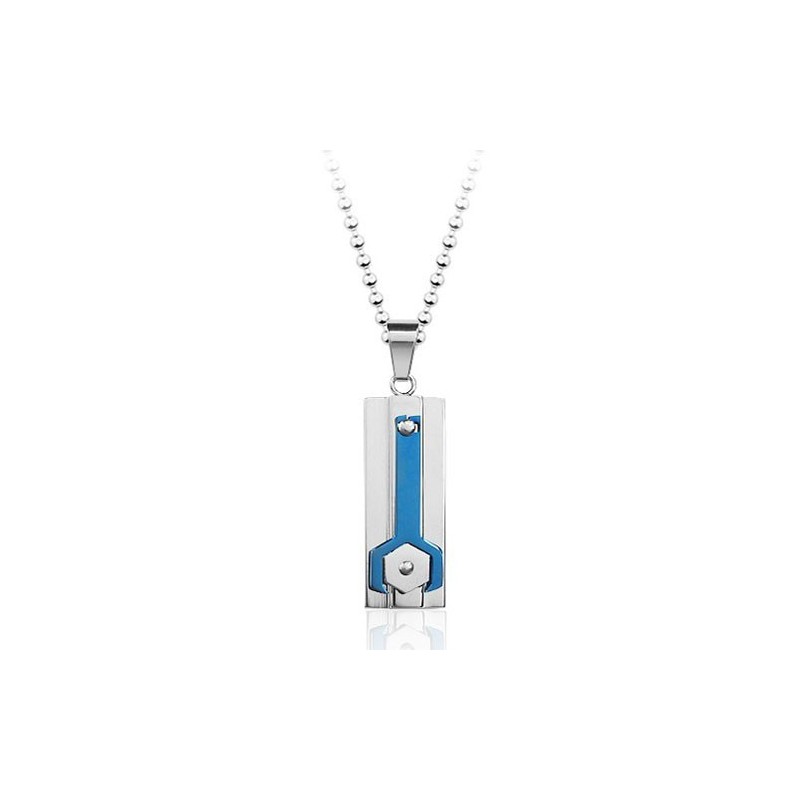 Mechanischer Anhänger Aus Ruhigem Blauem Titan – Kostenlose Kette Mechanischer Anhänger Aus Ruhigem Blauem Titan – Kostenlose Kette