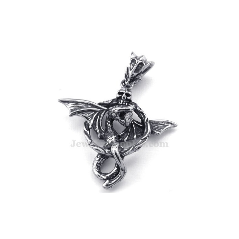 Exquisite Halskette Mit Flugsaurier-Anhänger Aus Titan (Kostenlose Kette)