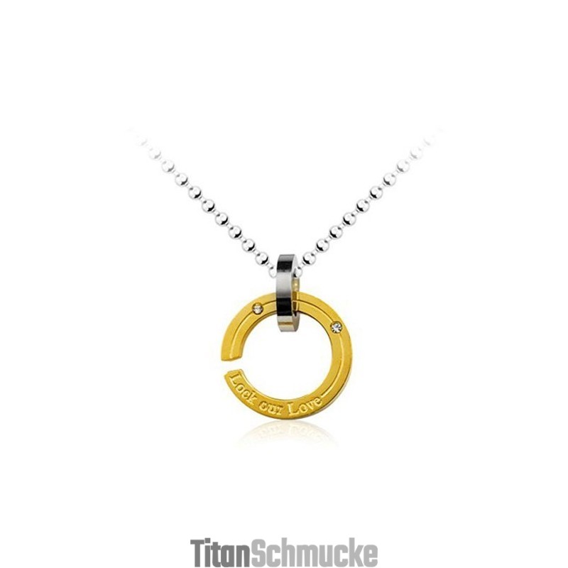 Look Our Love Circle Titan-Anhänger – Kostenlose Kette Look Our Love Circle Titan-Anhänger – Kostenlose Kette