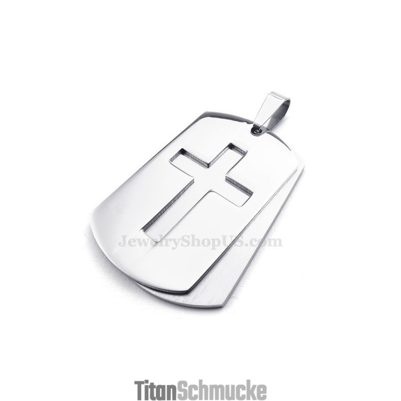 Halskette Mit Kreuzanhänger Aus Titan Von Silver Cards (Kostenlose Kette) Halskette Mit Kreuzanhänger Aus Titan Von Silver Cards (Kostenlose Kette)