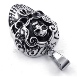 Elegante Halskette Mit Totenkopf-Anhänger Aus Titan (Inkl. Kette)