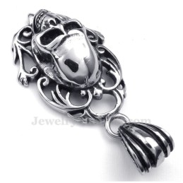 Exquisite Herren-Halskette Mit Totenkopf-Anhänger Aus Titan (Inkl. Kette)