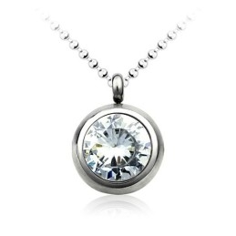 Modischer Titan-Anhänger Mit Diamant – Kostenlose Kette