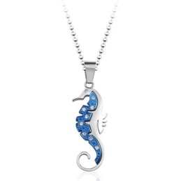 Neuer Blauer Hippocampus-Anhänger Aus Titan Mit – Kostenlose Kette