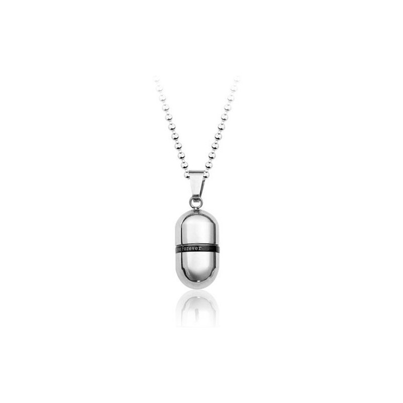 Anhänger „Love Forever“ Aus Titan Mit Aufklappbarer Kapsel – Inklusive Kette