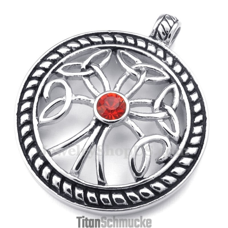Halskette Mit Keltischem Knotenanhänger Aus Titan (Kostenlose Kette) Halskette Mit Keltischem Knotenanhänger Aus Titan (Kostenlose Kette)